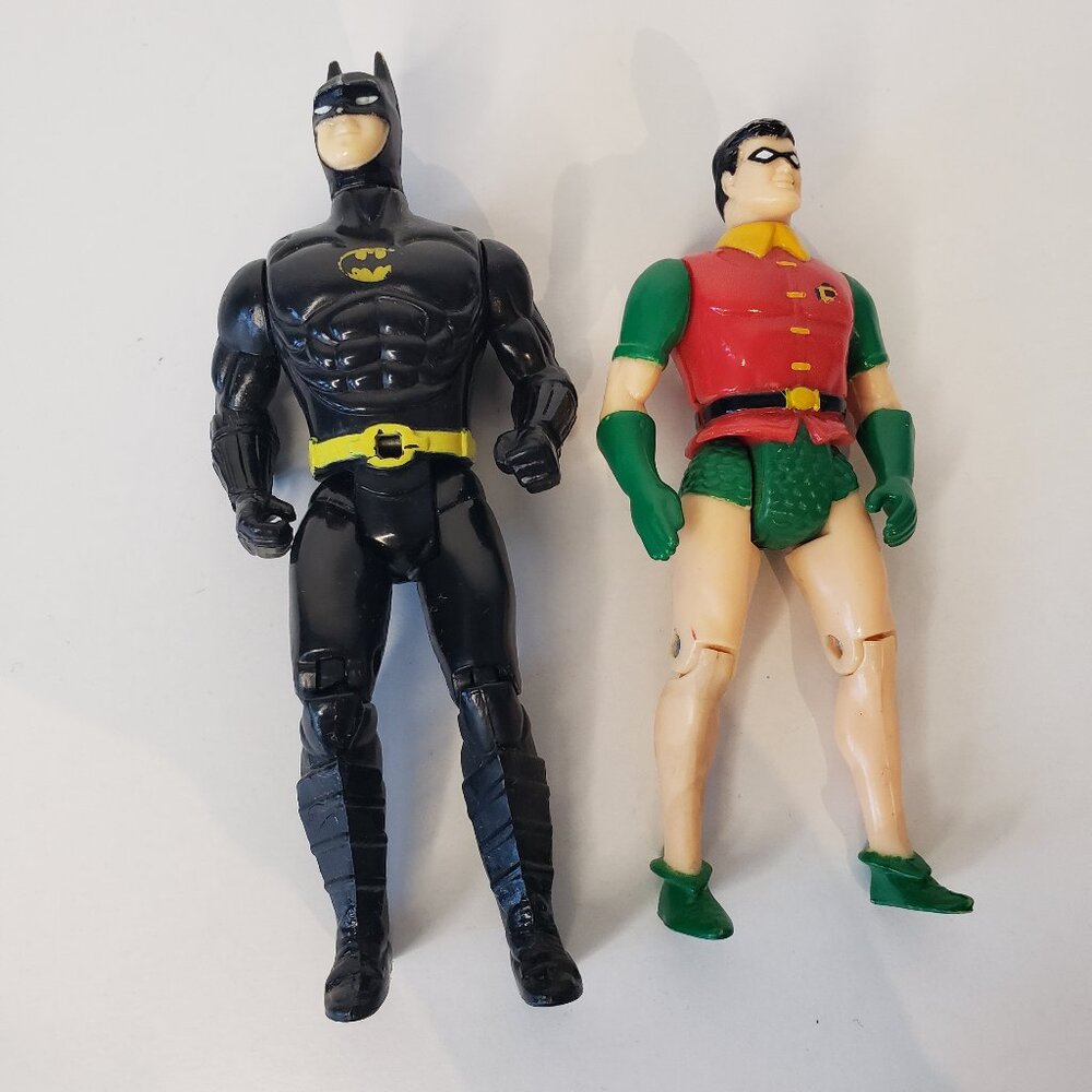 Vintage DC Comics Super Powers Batman + Robin Action Figures Kenner